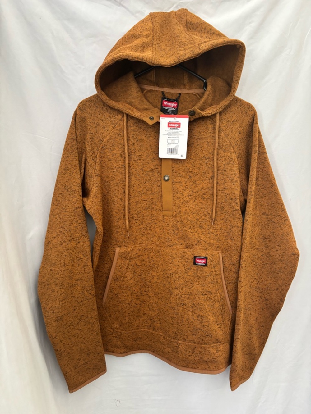 Wrangler Men’s Hooded Pullover in Mustard